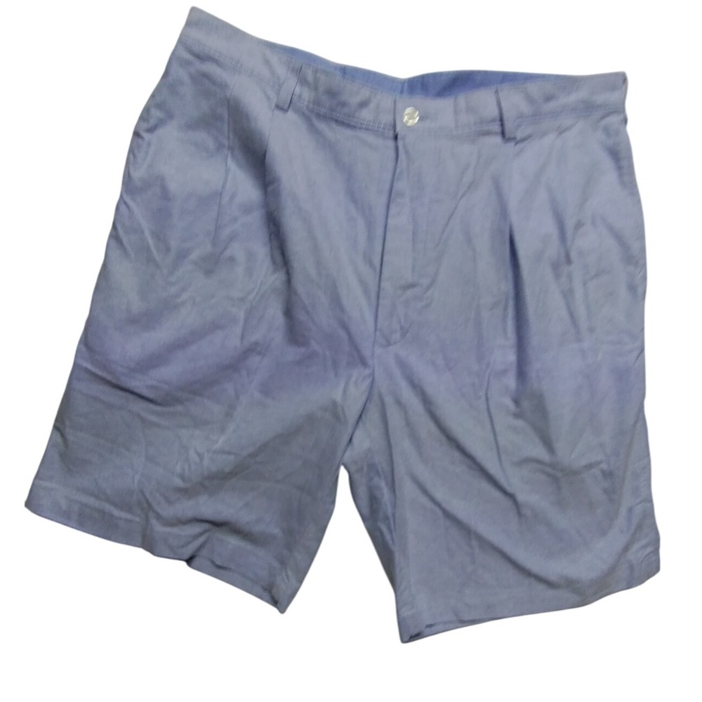 Jos. A. Bank Stays Cool Shorts Pleated‎ Cotton Casual Blue Mens Size 38